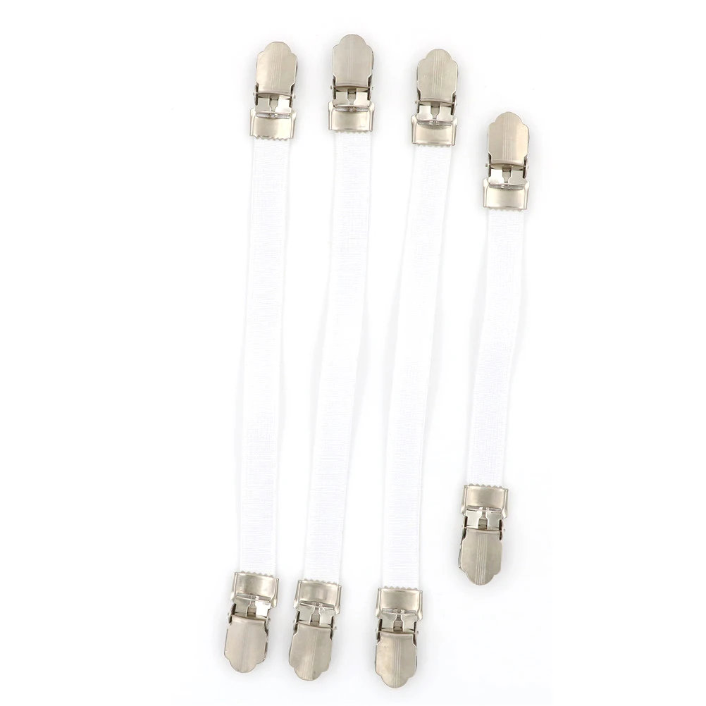 4pcs Ironing Board Cover Clip Fasteners Tight Fit Elastic Brace Ties Straps Grip | Дом и сад