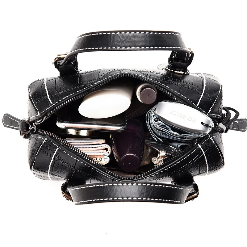 

Leather Female Shoulder Bag Fashion Crocodile Pattern Crossbody Bags Exquisite All-match High Capacity Travel Shopping Handbags