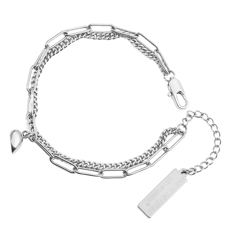 F2TD магнитные очаровательные браслеты для пар звеньевой браслет I Love You Forever женщин