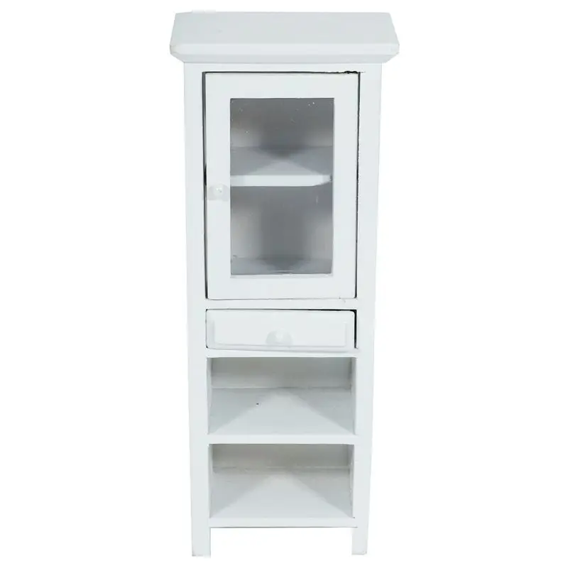 

1/12 Dollhouse Miniature Furniture Kitchen Dining Cabinet Display Shelf White