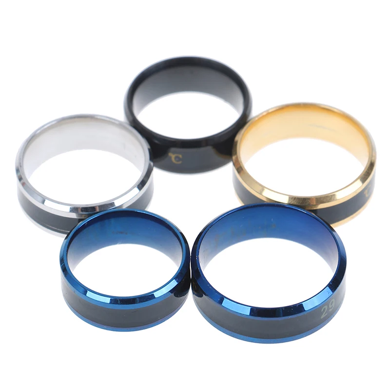 

Temperature Ring Titanium Steel Mood Emotion Feeling Intelligent Temperature Sensitive Rings Waterproof Jewelry For Women Men