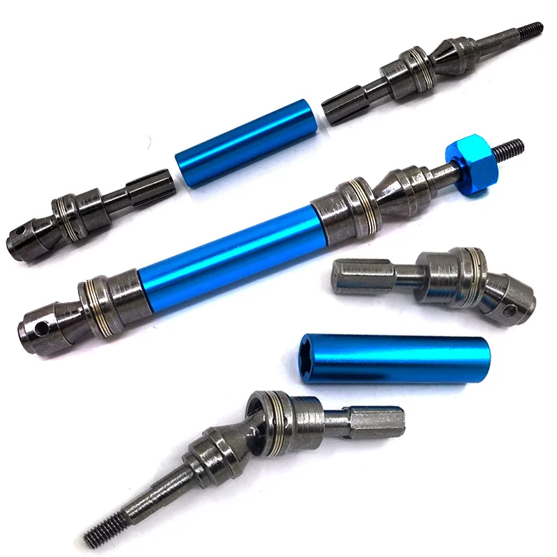 SAINLOER-eje de transmisi&oacute;n de Metal para coche de control remoto, eje de transmisi&oacute;n delantero y trasero CVD para Traxxas Slash 4X4 1/10 RC, accesorio de juguete, 4 Uds.-5