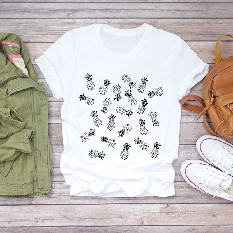 

Women 2020 Cartoon Print Short Sleeve Summer Fruits Sweet Camisa Shirt Ladies Womens T-shirts Top T Stylish Summer Tee T-Shirt