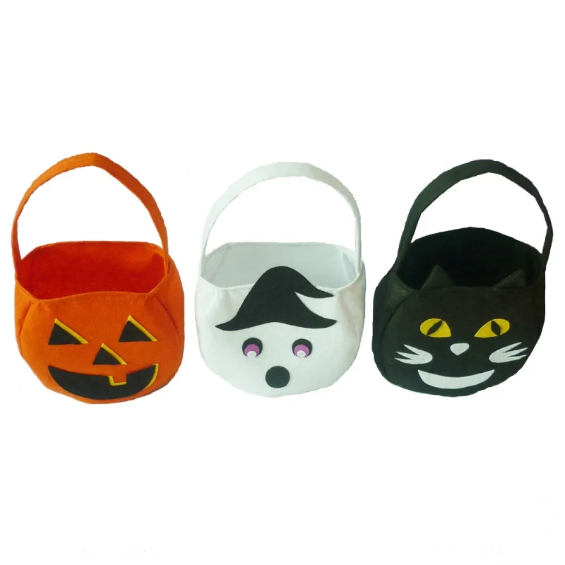 Милый мультфильм Войлок Хэллоуин сумка с ручкой подарок леденец сумки