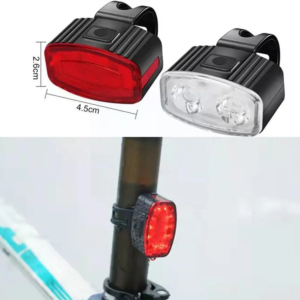

LED Bike Light Bicycle Front Rear Lights USB Chargeable Lantern Bicycle Cycling Bike Headlight Lamps Accessories Taillight V7E7