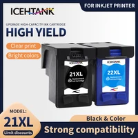 icehtank remanufactured ink cartridge replacement for hp21 22 hp 21xl 22 xl for deskjet envy d2445 d2460 f2290 f300 f310 printer