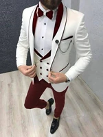 handsome one button groomsmen shawl lapel groom tuxedos men suits weddingprom best blazer jacketpantsvesttie b308