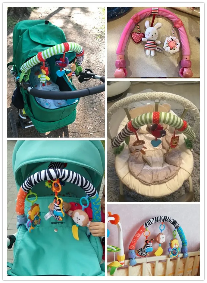 

SOZZY Baby Hanging Toys Stroller Bed Crib For Tots Cots rattles seat plush Stroller Mobile Gifts animals Zebra Rattles 40% off