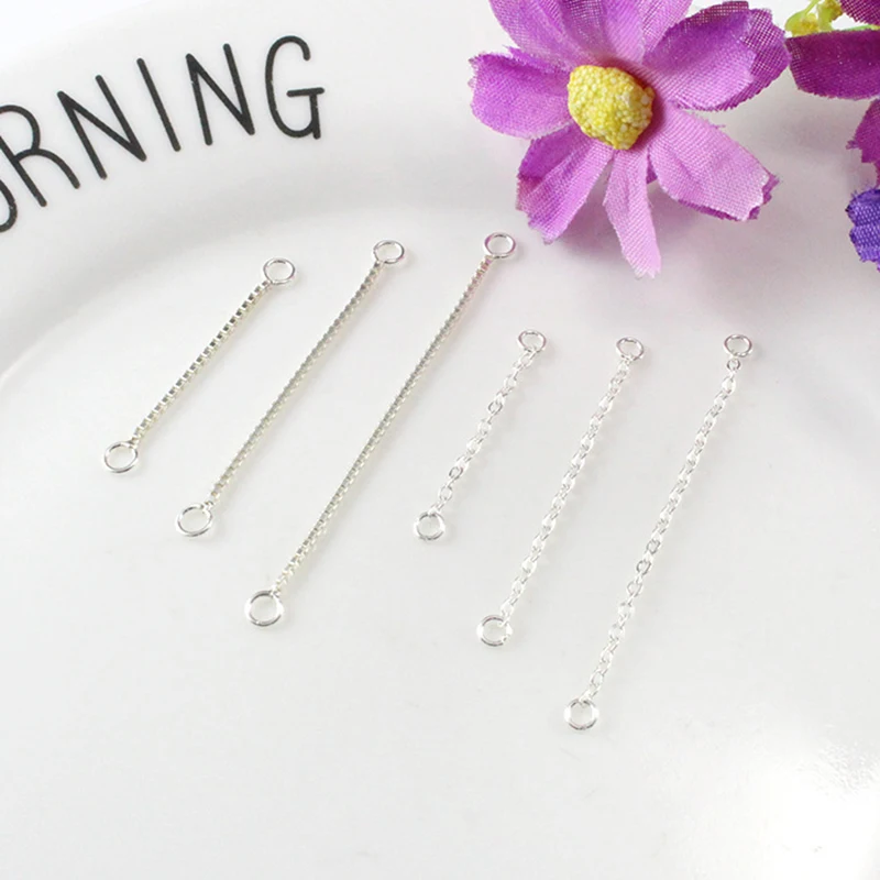 5 шт. Стерлинговое Серебро 925 пробы болтающиеся серьги линия цепь 2/3/4 см