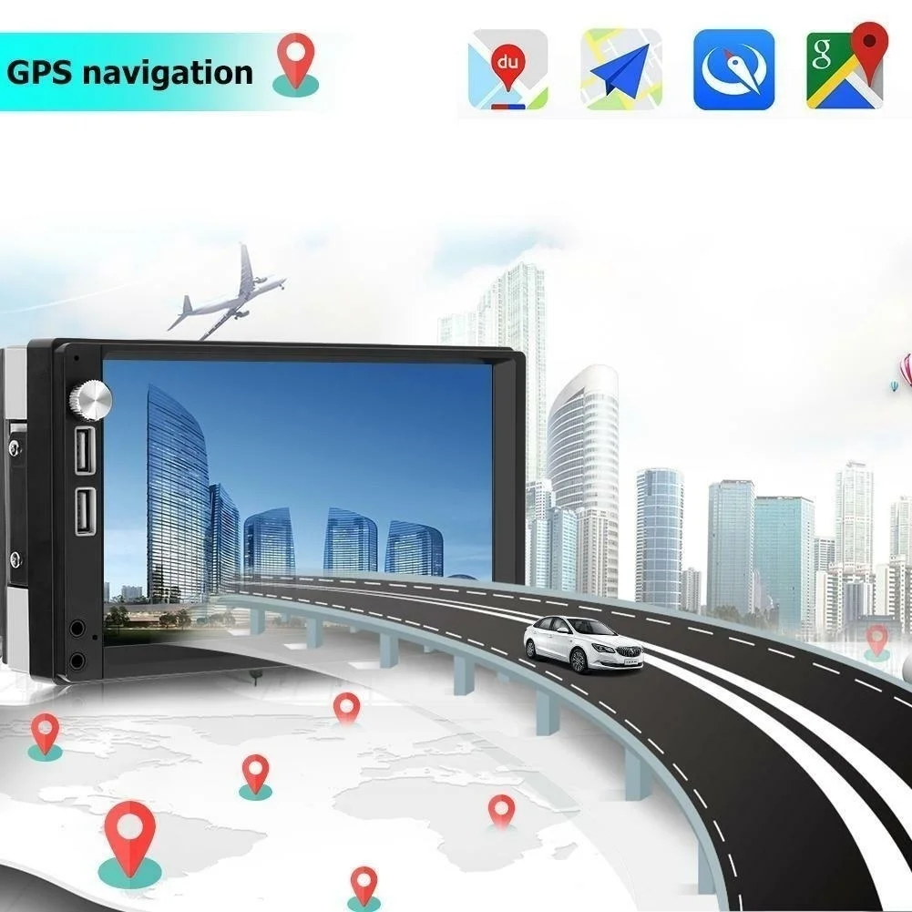 7 дюймовый автомобильный MP5 плеер с GPS Android 8 1 Full HD 1080P DVR WiFi G сенсор