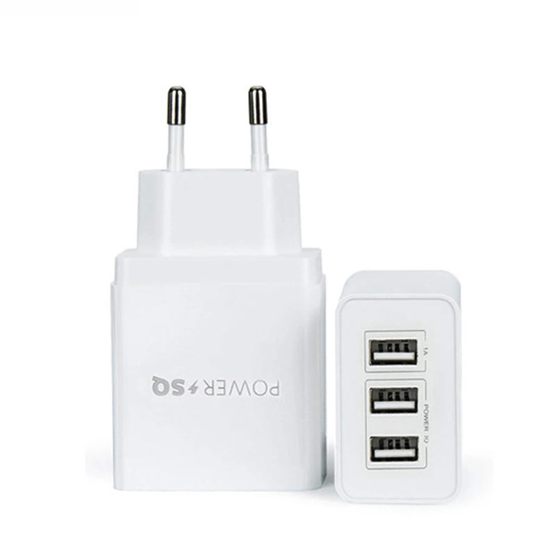 USB зарядное устройство 3 порта Быстрая зарядка для IPhone 5S SE 6 6S 7 Plus Samsung Huawei LG Sony