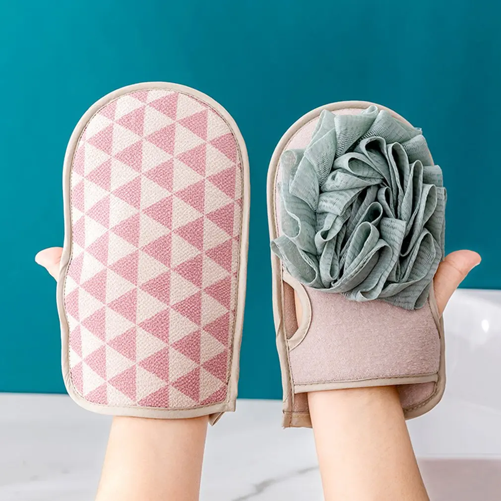Body Sponge Glove Scrubber Brushes Double Sided Bath Towels Bathroom Peeling Body Massage Shower Extended Scrubber Bath