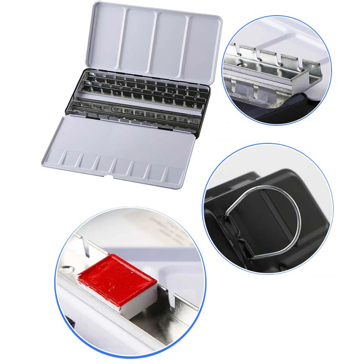 48 Gird пустые акварельные консервные формы Палетка Рисование чехол набор с шт.