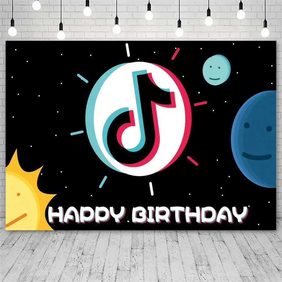 

Musical Symbol Background For Photo Studio Beating Audio Frequency Birthday Party Photography Backdrop Photo Booth
