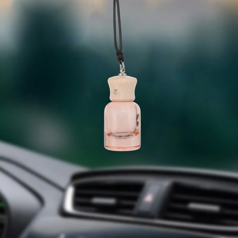 

1Pc Creative Car Perfume Glass Bottle Pendant Creative Household Oil Sub Bottle