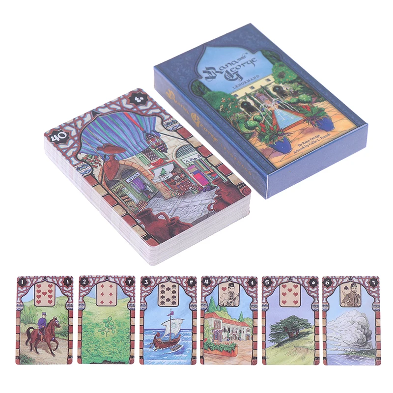 

1 Box Rana George Lenormand Tarot Card Game Tarot Deck With PDF Guidebook Board Game For Adult Family Oracle For Fate Divination