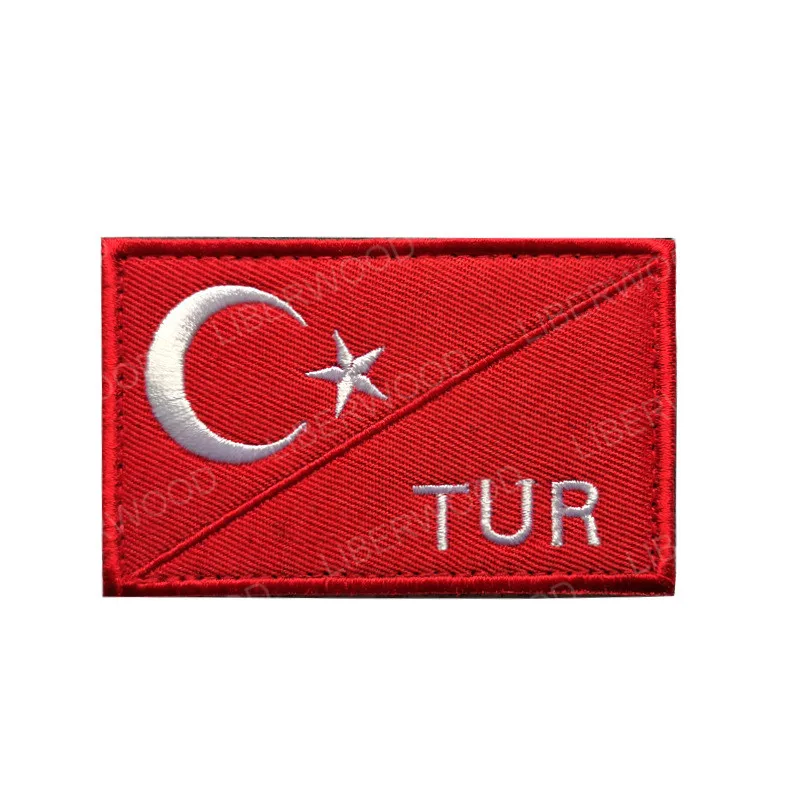 Нашивка с турецким флагом вышитый женский флаг Военная Тактическая нашивка на