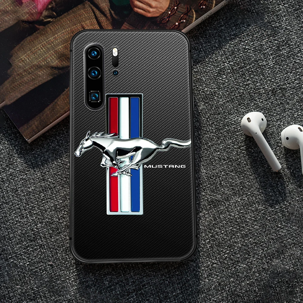 

mustang Sports car Phone Case For Huawei P Mate 10 20 30 40 Lite Pro smart Z 2019 nova 5t black Waterproof Silicone Shell Pretty