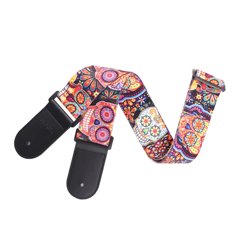 universal leder nylon akustische gitarre gurt für akustische elektrische gitarre und bass gitarre gürtel bunte druck straps free global ship