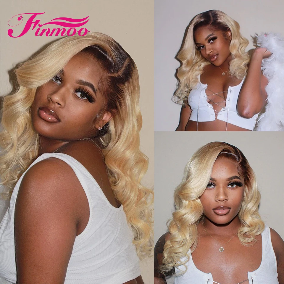 

4#613 Body Wave Lace Front Wig Honey Blonde HD Transparent Lace Frontal Wig Brazilian Human Hair Wigs For Women Pre Plucked Remy