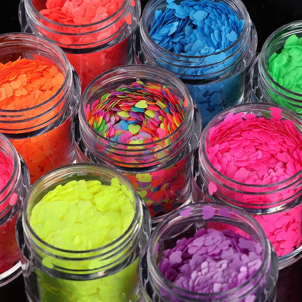 Светящиеся Блестки для ногтей флуоресцентные хлопья блестящая голографическая