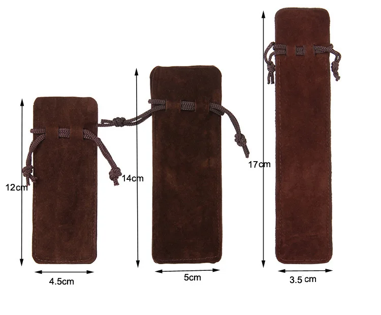 20 шт./лот черные/коричневые/синие двусторонние бархатные мешочки на шнурке для