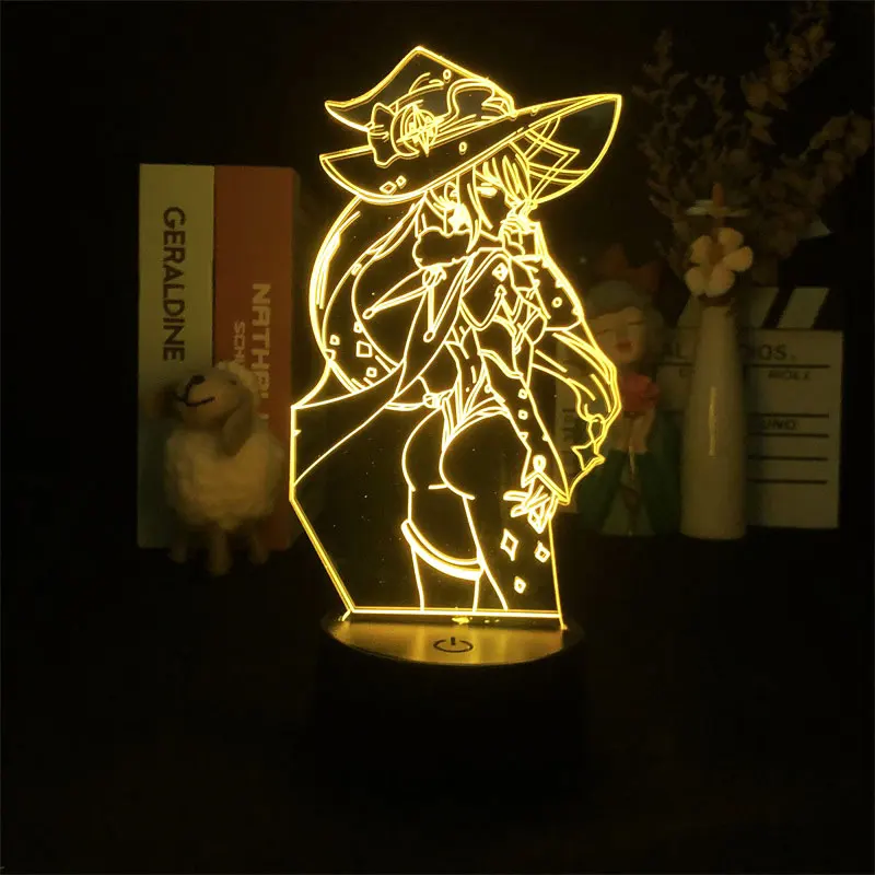 

Bedroom USB 3D Lamp Mona Megistus LED Night Light Bluetooth Nightlight Genshin Impact Kids Birthday Gift