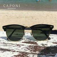 caponi polarized festival sunglasses men handmade tr90 metal eyewear male luxury brand retro sun shades for women uv400 cp3101