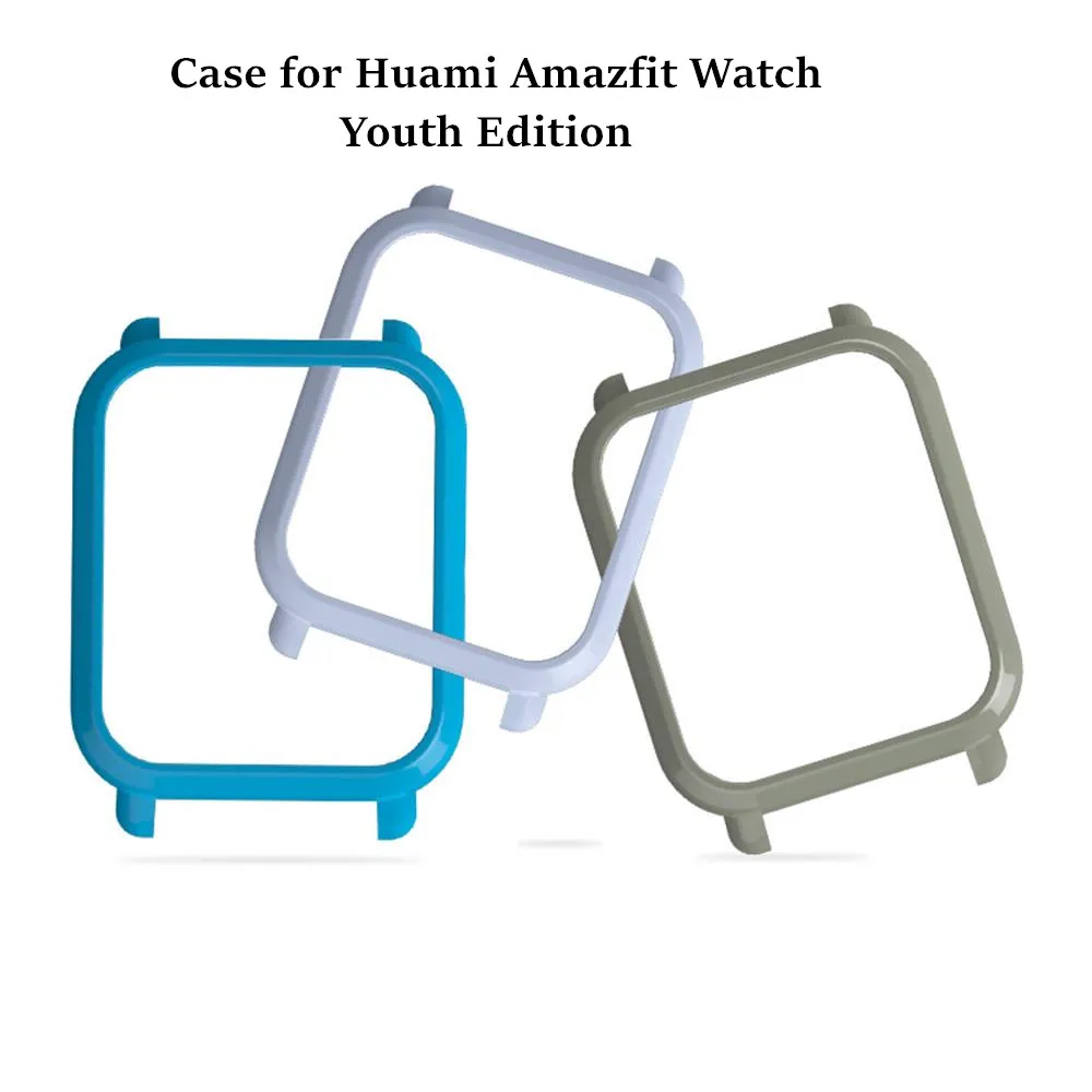 Duoteng for Amazfit Strap Protective Case Cover for Xiaomi Huami Amazfit Bip BIT PACE Lite Youth Watch Strap PC Shell Bumper genuine leather loop magnetic band strap for huami amazfit bip bit pace lite youth smart watch closure buckle wristband bracelet