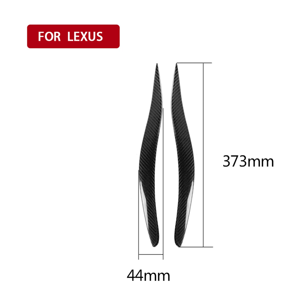 

VODOOL 2Pcs Car Headlights Eyebrow Eyelid Cover Trim Car Styling Decoration Carbon Fiber for Lexus IS 250 300 2006-2012