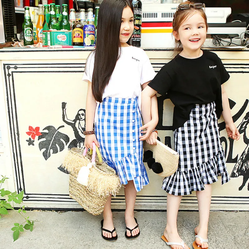 Летние юбки для девочек новинка 2021 детские футболки брендовые хлопковые
