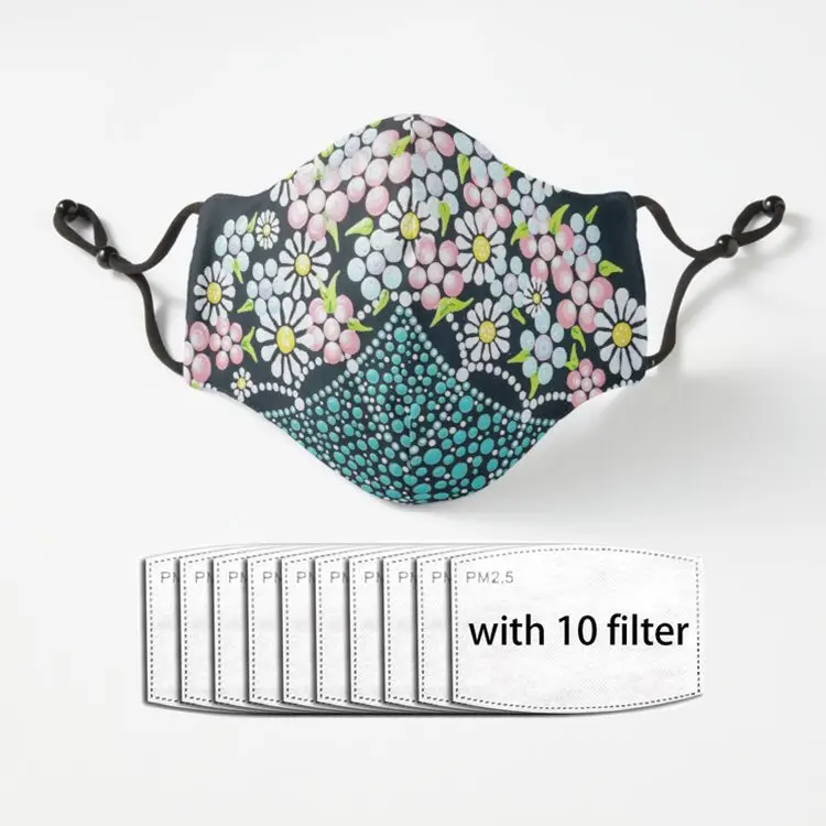 Тиффани синий цветок корзина унисекс крутая Гоку Маска Защита от пыли Роскошная