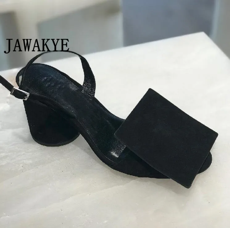 Босоножки женские на высоком каблуке с квадратным кольцом асимметричные летние |