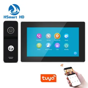 7 inch touch screen wifi video intercom for home motion detection monitor doorbell 1080pahd tuya smart app door phone free global shipping