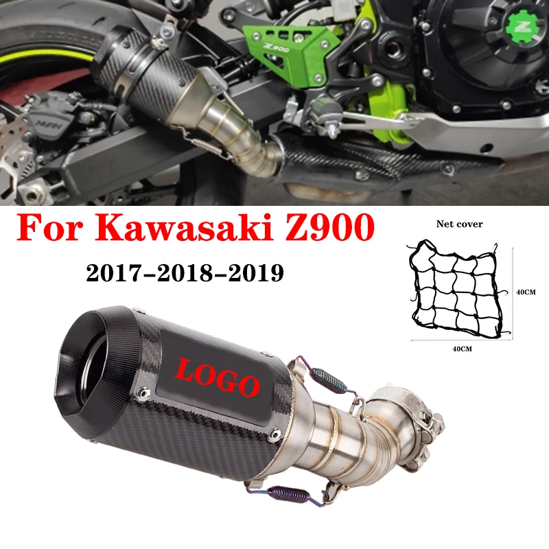 

For Kawasaki Z900 2017 2018 2019 year Motorcycle Exhaust Slip-on 51mm Muffler Middle Link Pipe Escape System silencer Modified