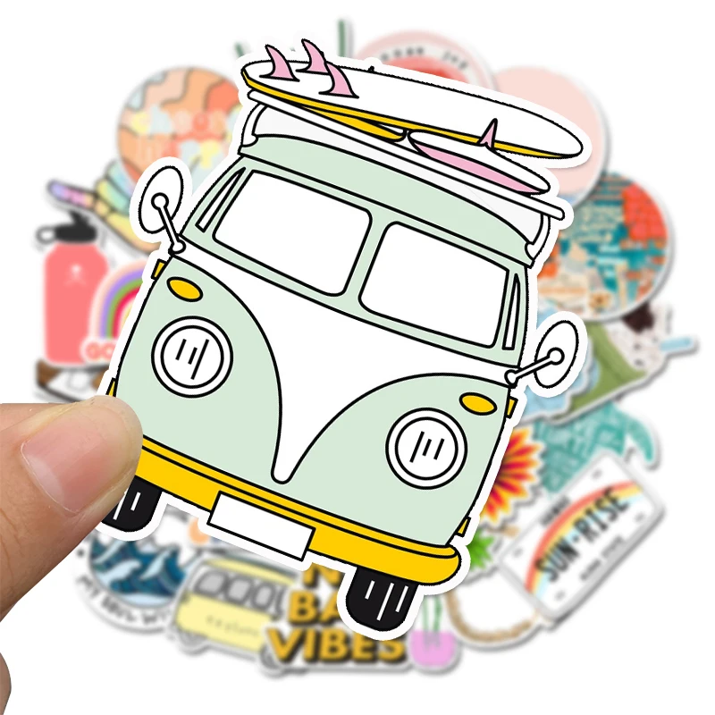 35 PCS PVC VSCO Small Fresh DIY Skateboard Laptop Graffiti Motorcycle Decorative Sticker Car Vinyl Decals | Автомобили и