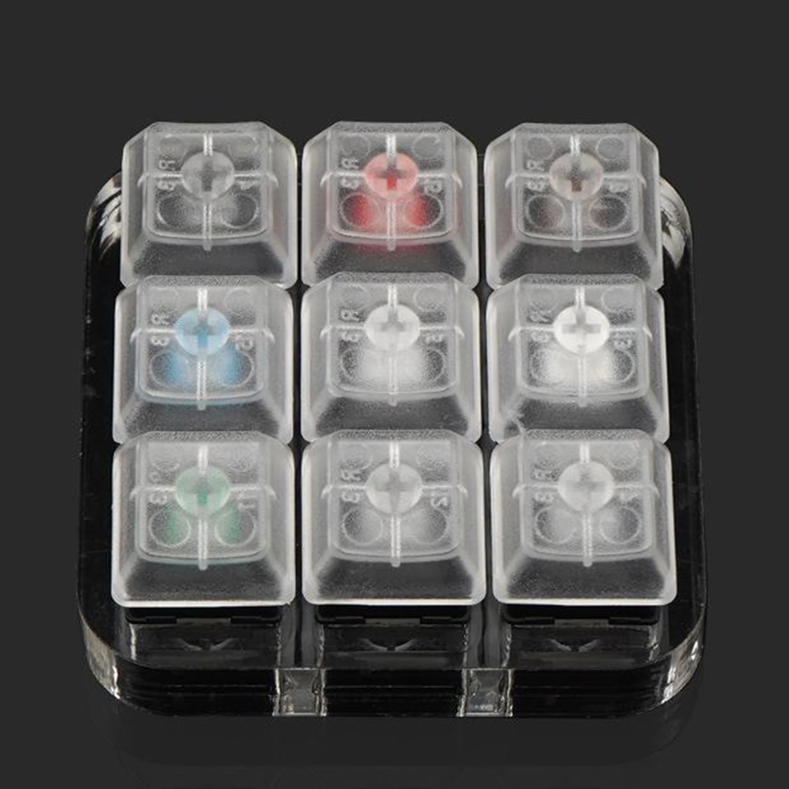 

9 Key Switches Shaft Testing Tool Translucent Keycaps Mechanical Keyboard Switch Tester