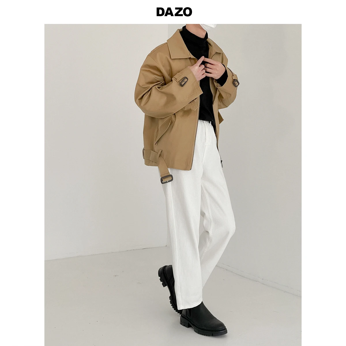 

High Street Style Workwear Jacket Jacket Male Handsome Retro Hong Kong Style Short Casual Jacket Loose Trend