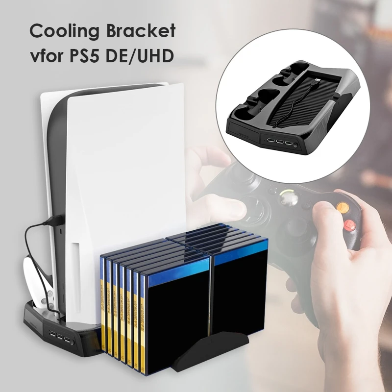 

Household Vertical Cooling Stand Computer Set Safety Parts for PS5 /Digital Edit HXBE
