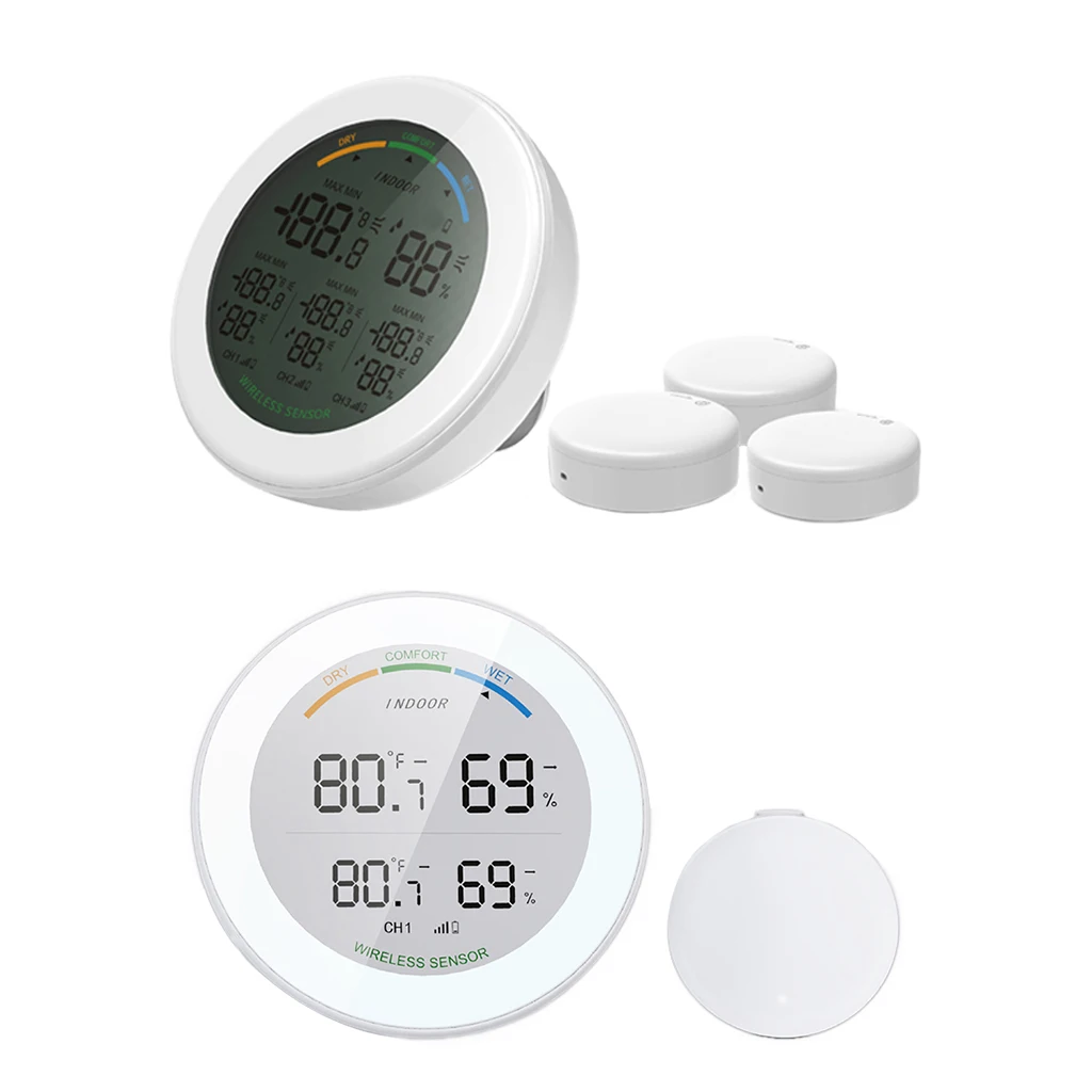 

Pro Indoor Thermometer Hygrometer Kitchen Travel Room Temp Humidity Gauge