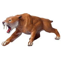 6 2inch saber toothed tiger model toy figurine pvc high quality wild life figures toys for kid adults collect decor gift dh