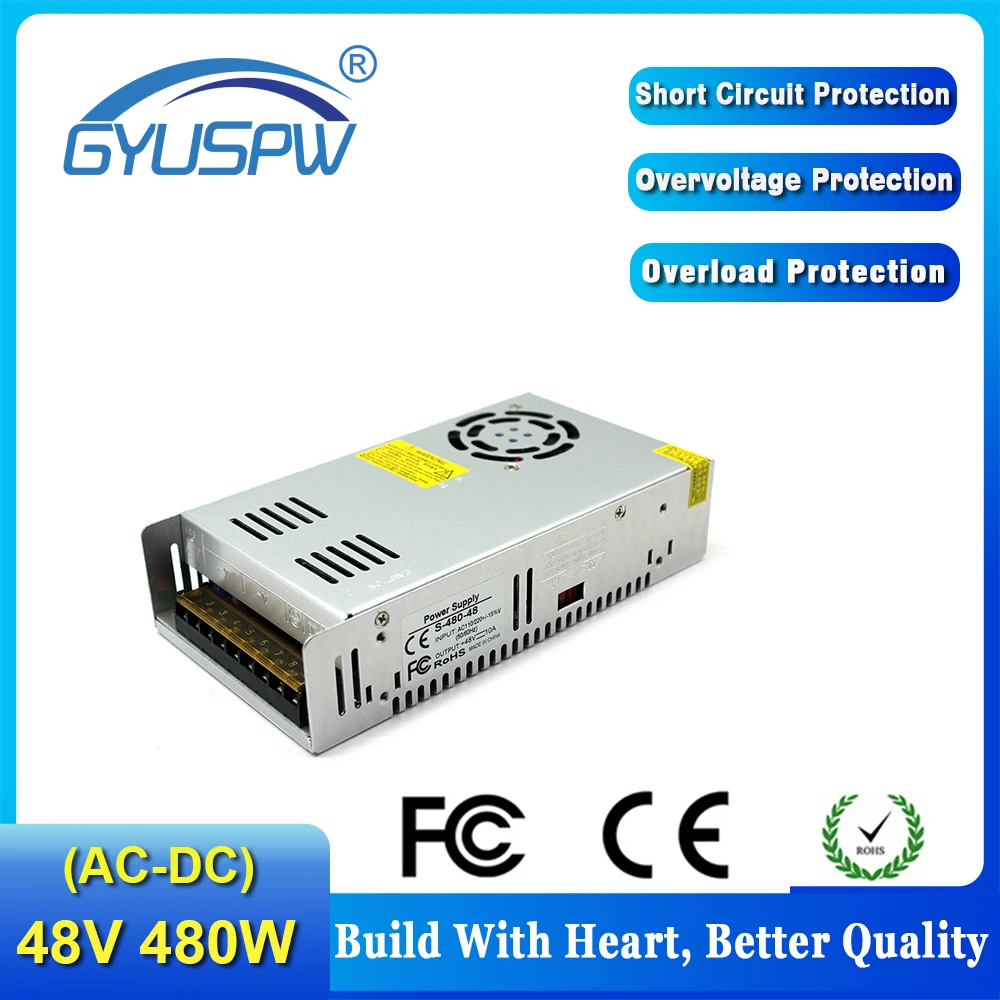 Выключатель питания 48 в 480 Вт светильник ing Transformer 220 В 110 AC к DC12V 24 36 60 28 выход SMPS для