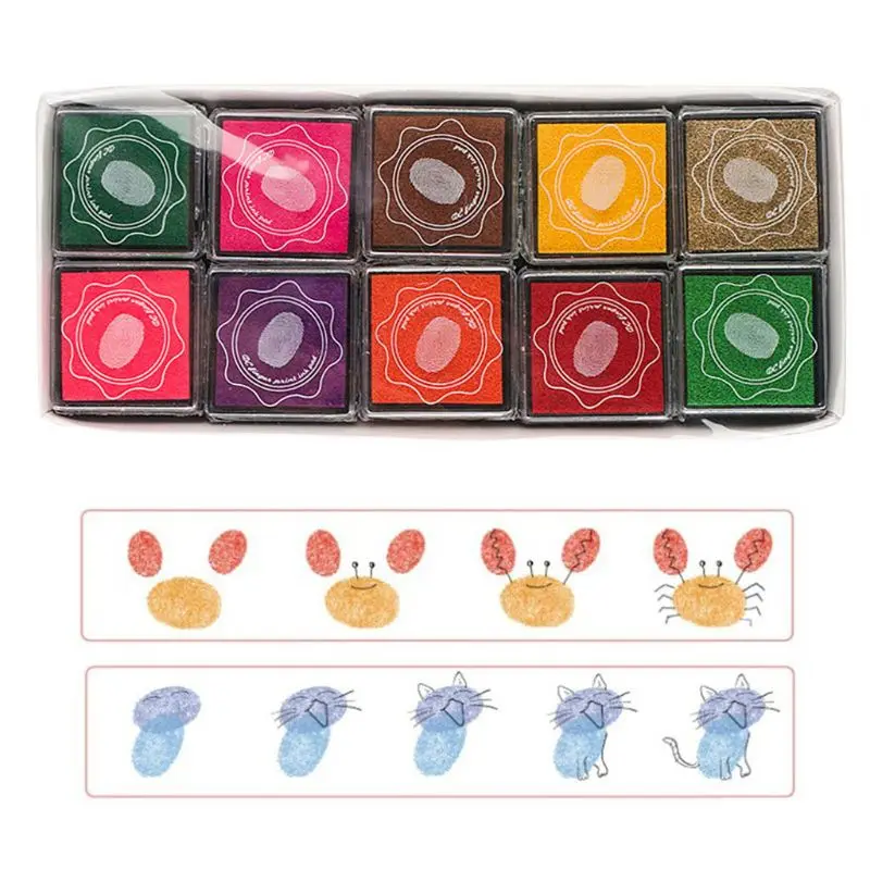 

20 Colors Ink Pad DIY Scrapbooking Album Finger Painting Inkpad Stamps Sealing Decoration for Kids