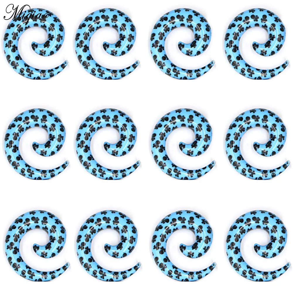 

Miqiao 2 Pcs Hot Selling European and American Alternative Jewelry Acrylic Snail Pinna Ear Expander Punk Earplug Gauge