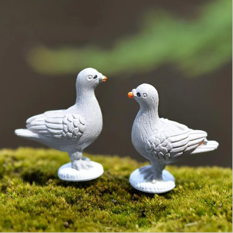 12 шт. мир голубь Фея Сад миниатюры для террариумов Смола искусственное украшение