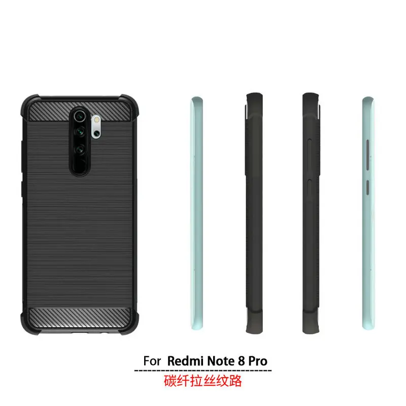MOBFONE новинка углеродное волокно матовая текстура кожи для Xiaomi Redmi Note 8 Pro
