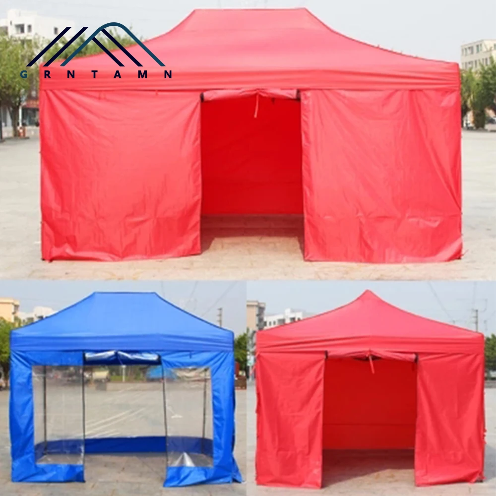 Стальной коммерческий складной шатёр рекламный солнцезащитный козырек навес с