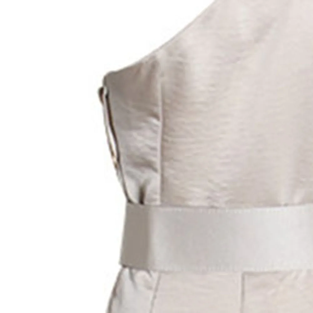 Дизайнерский сексуальный Летний комбинезон на одно плечо с пышными рукавами