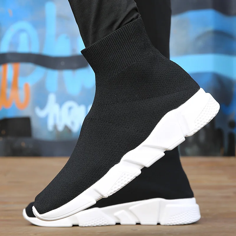 Новинка кроссовки для женщин и мужчин вязаная верхняя дышащая спортивная обувь