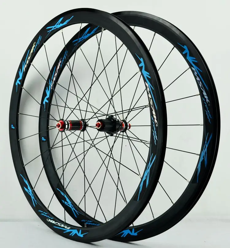 Black Blue 40mm Pasak 700C колесная 30 мм 40 мм Обод Глубина V/C тормоза герметичный подшипник спереди 2 сзади 5 карбоновые ступицы 20H 24H F100mm R130mm пространство - Цвет: Black Blue 40mm